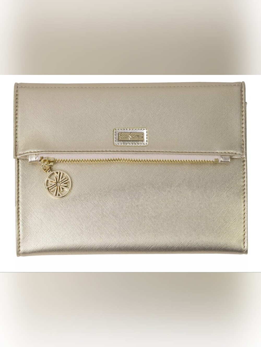 Lilly Pulitzer Women's Vegan Leather Gold Clutch